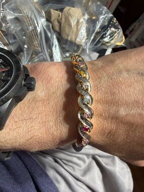 BGE Silver & Gold Tone Family Brian,Eric,Noelle,kelliann Bungle Bracelet